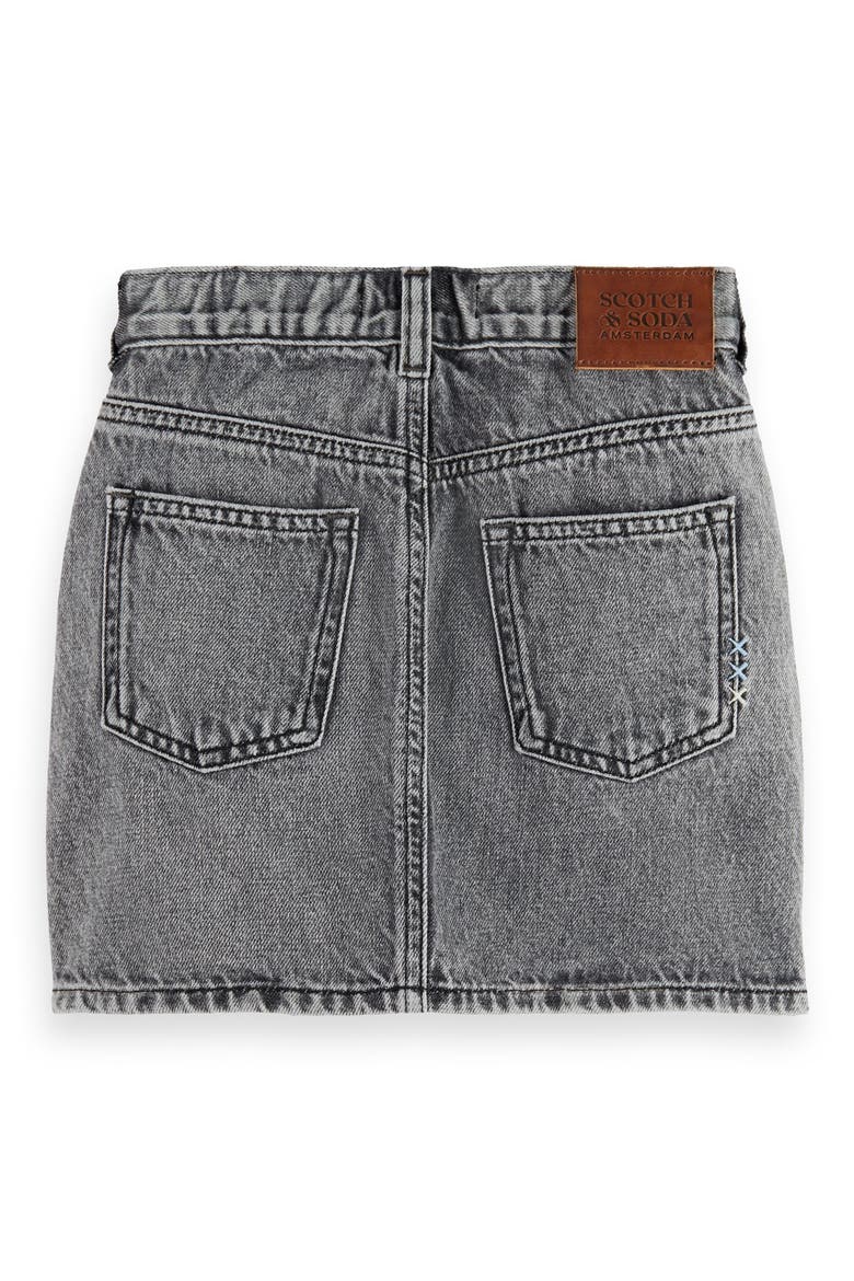 Kids' Denim Skirt, Alternate, color, BLACK SPARK