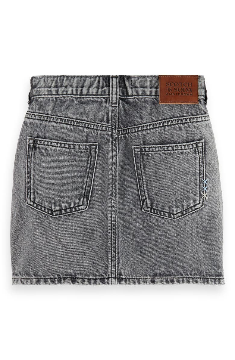 Scotch & Soda Kids' Denim Skirt, Alternate, color, Black Spark