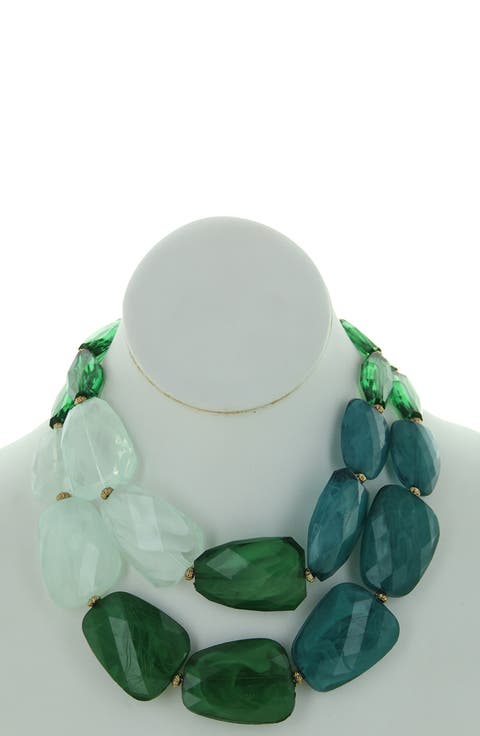 Riva Statement Earrings & Bib Necklace Set