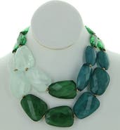 OLIVIA WELLES Riva Statement Earrings & Bib Necklace Set