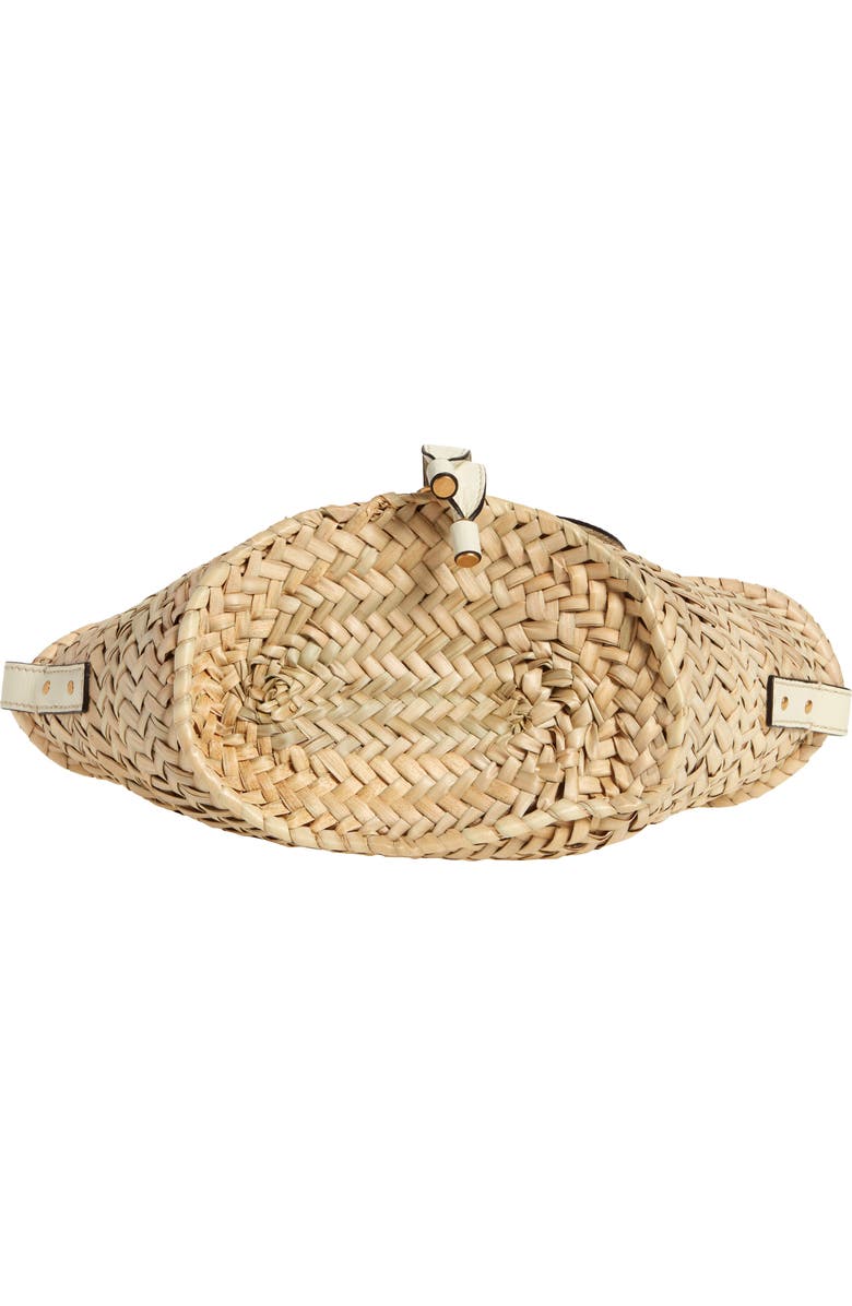 Chloé Small Marcie Leather & Raffia Tote, Alternate, color,