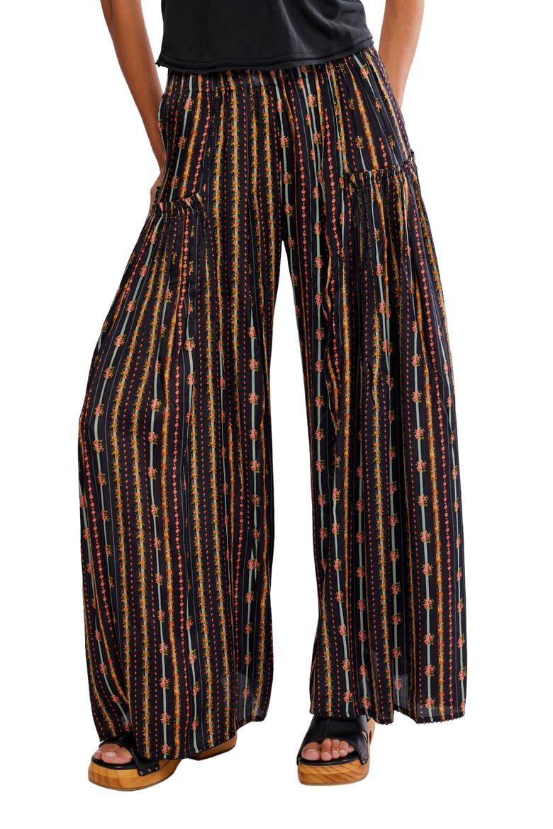 So Charming Wide Leg Pants, Main, color, CHARCOAL COMBO-DITSY