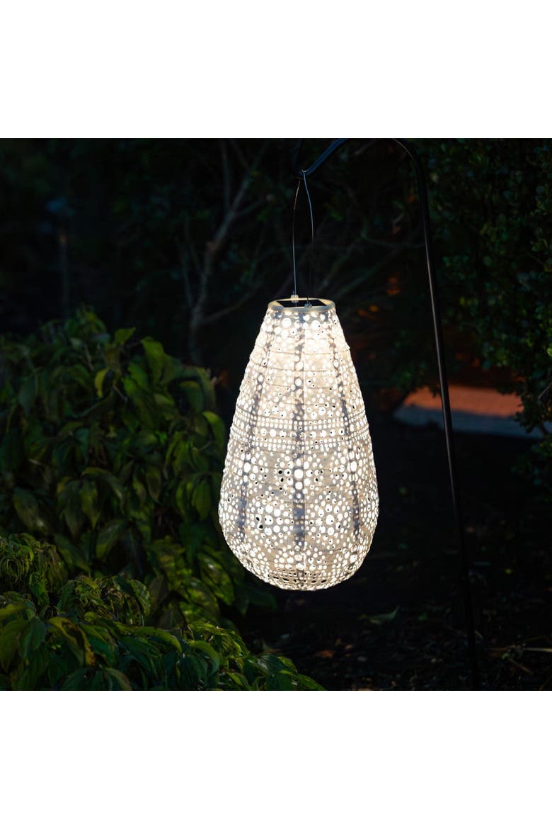Soji Stella - Teardrop Blossom - Solar Lantern, Alternate, color, White