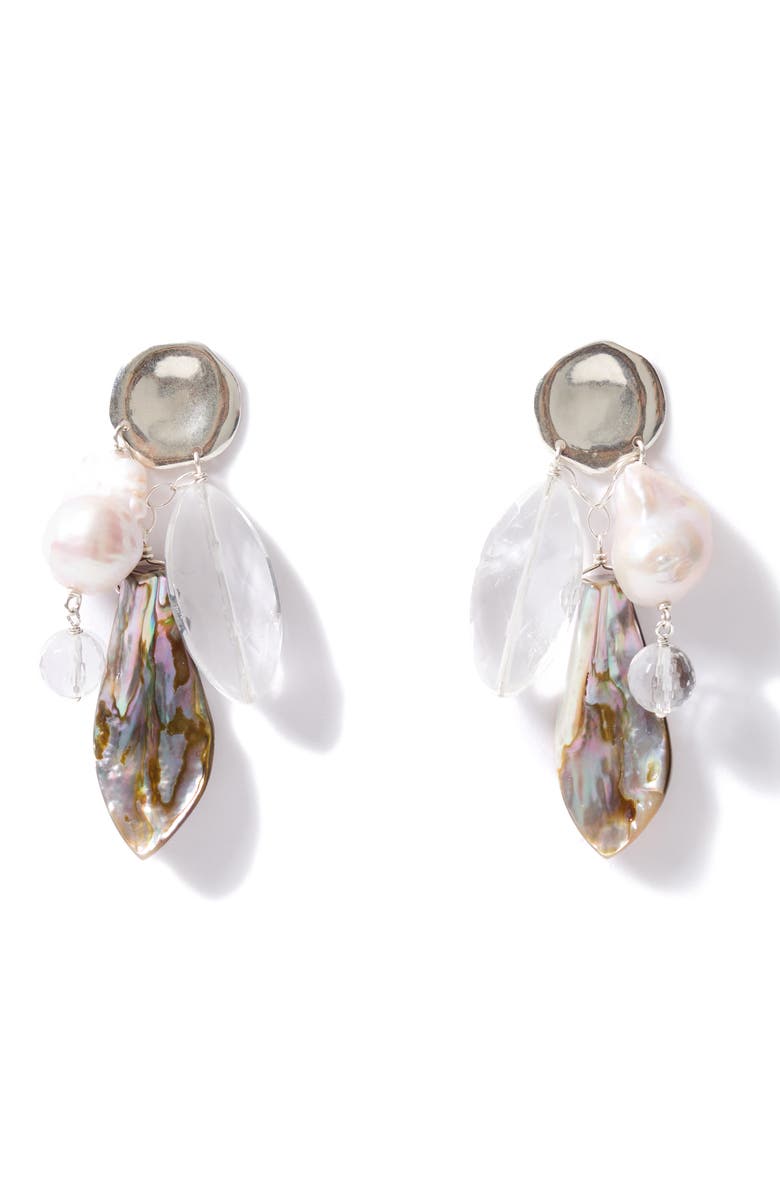 Chan Luu Shore Abalone Charm Drop Earrings, Main, color, Abalone