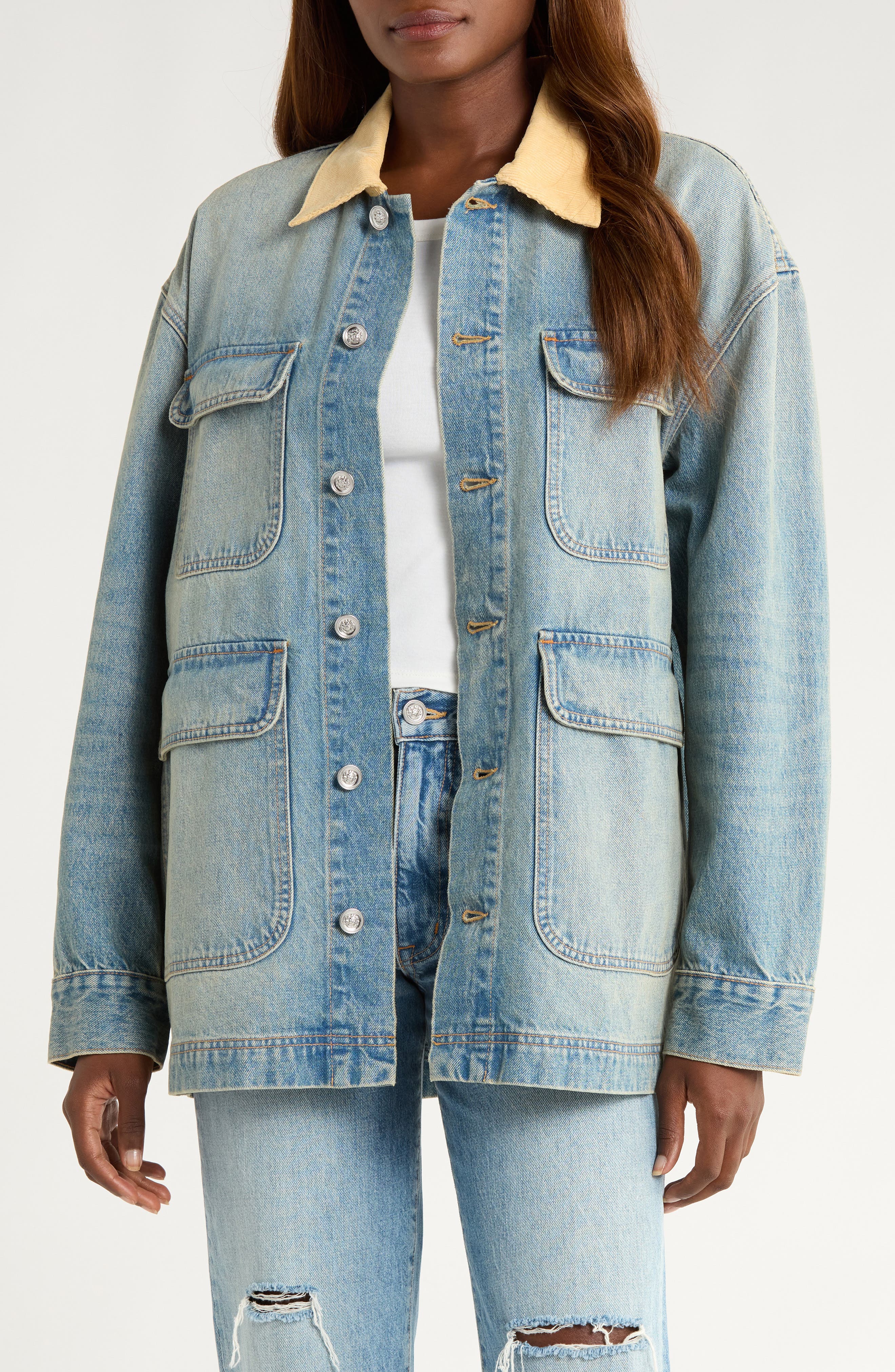 SLVRLAKE Hayden Relaxed Denim Workwear Jacket