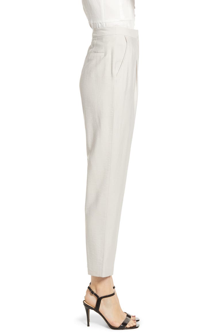 Pleated Ankle Pants (Nordstrom Exclusive), Alternate, color, GREY PEBBLE