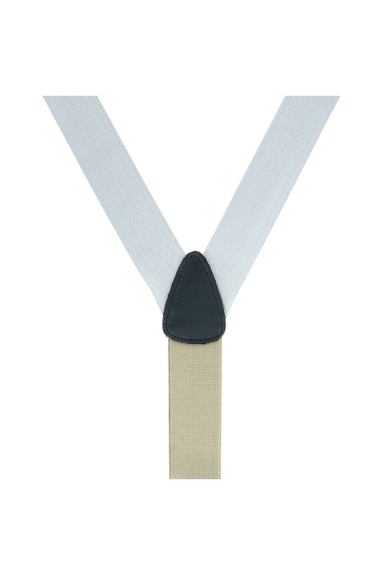 Hudson Nylon Button End Suspenders, Alternate, color, Silver