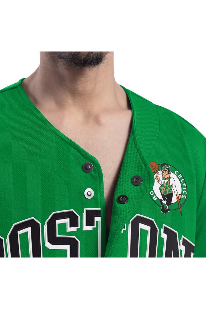 Men's G-III Sports by Carl Banks Kelly Green Boston Celtics Adaptive Star Player Fashion Baseball Jersey, Alternate, color, Kelly Green