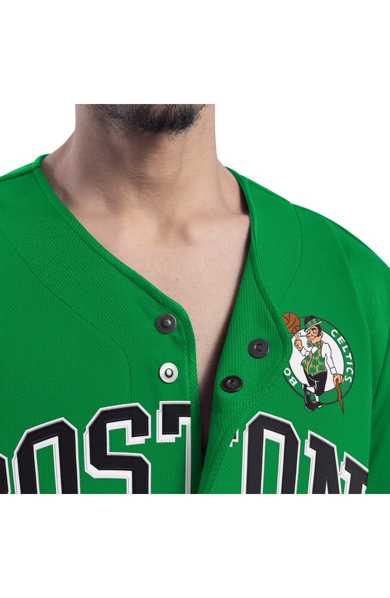 G-III SPORTS BY CARL BANKS Men's G-III Sports by Carl Banks Kelly Green Boston Celtics Adaptive Star Player Fashion Baseball Jersey, Alternate, color, Kelly Green