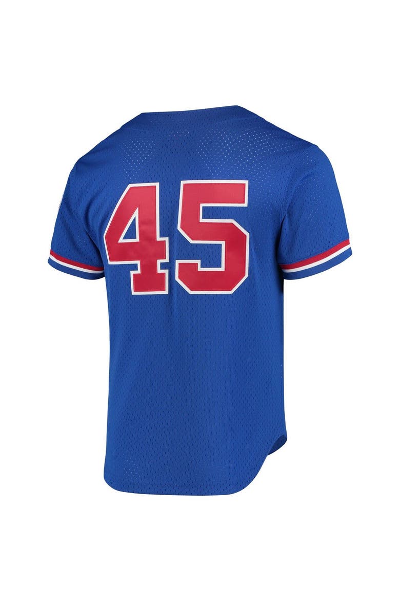 Men's Mitchell & Ness Pedro Martinez Blue Montreal Expos Cooperstown Collection Mesh Batting Practice Button-Up Jersey, Alternate, color, Blue