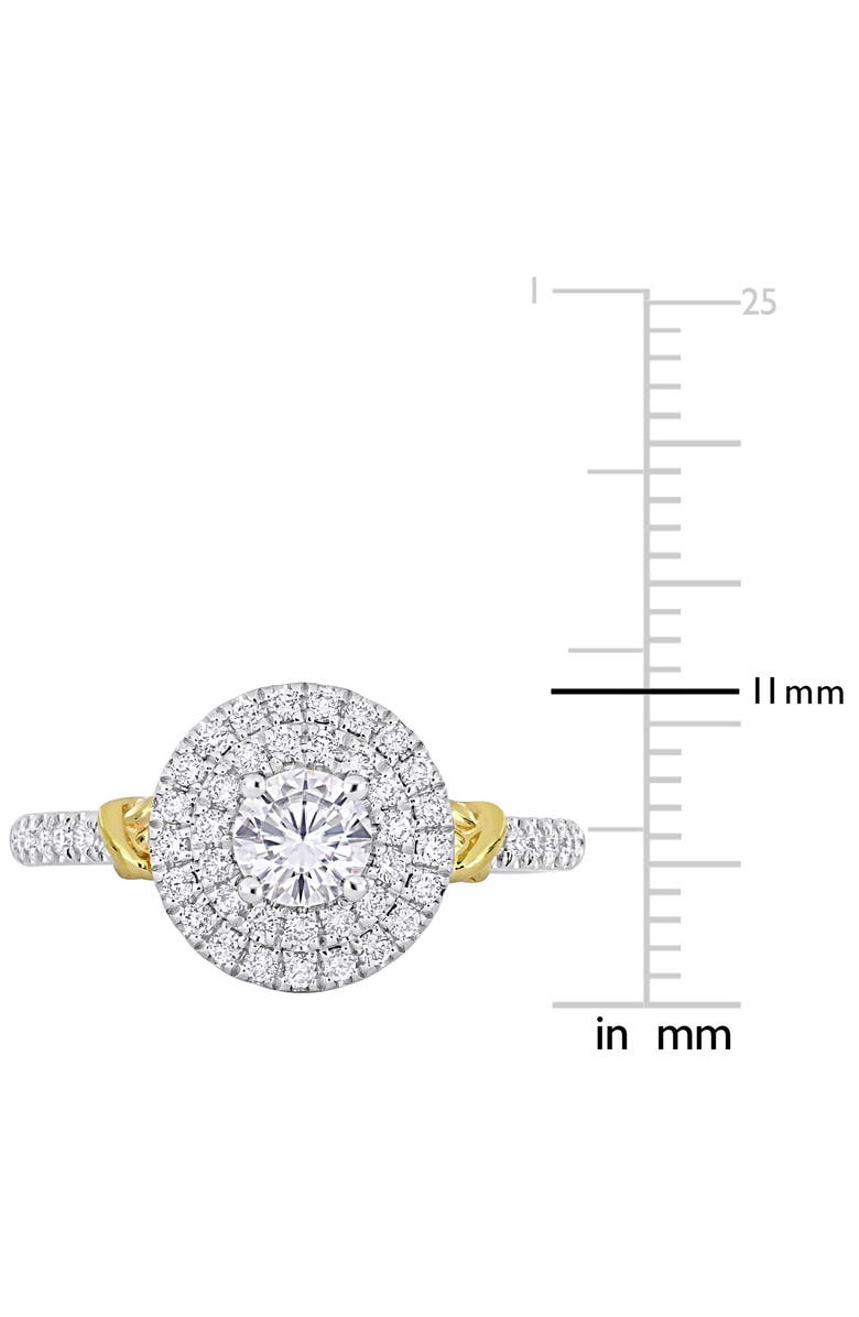 Julianna B. Diamond Halo Ring 14k Two-Tone Gold, Alternate, color, White Gold