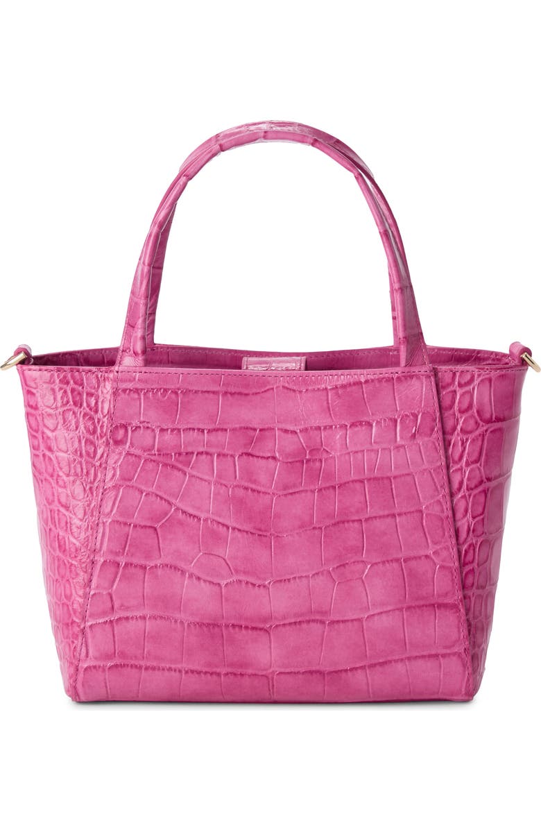 Brahmin Small Mona Croc Embossed Leather Top Handle Bag, Alternate, color,