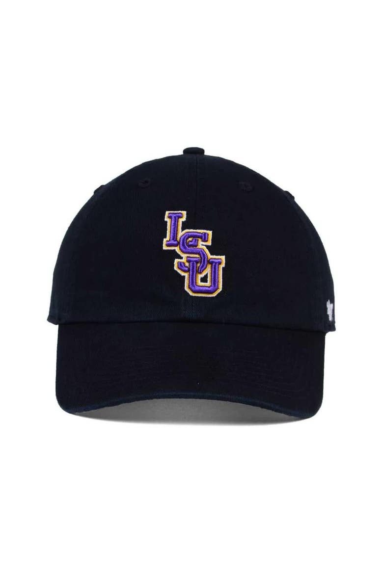 Men's '47 Black LSU Tigers Clean Up Adjustable Hat, Alternate, color, Black
