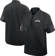 Nike Men's Nike Black New York Jets Sideline Short Sleeve Quarter-Zip Performance Coach Jacket