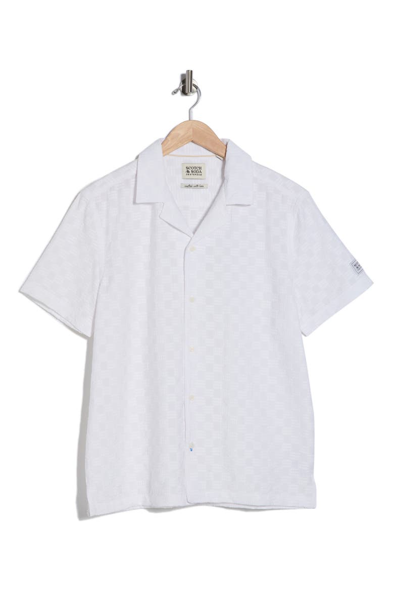 Check Camp Shirt, Alternate, color, BRIGHT WHITE