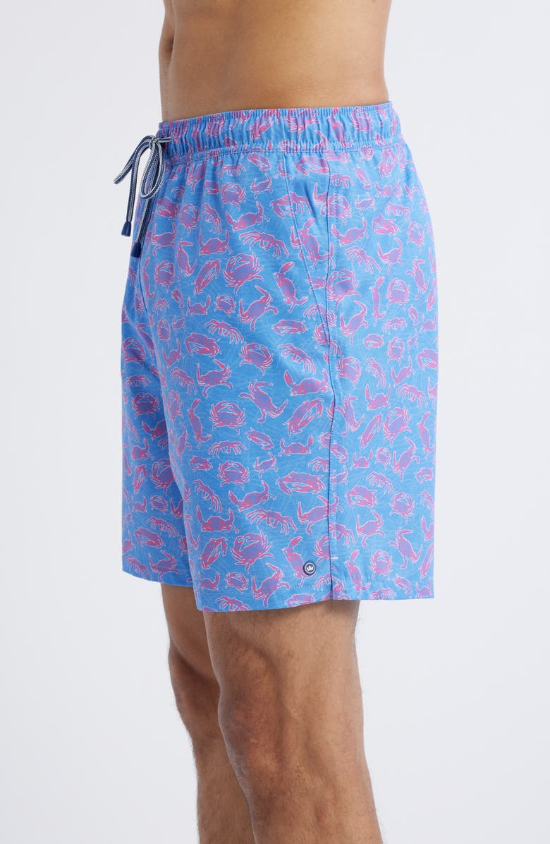 Peter Millar Crab Walk Swim Trunks, Alternate, color, Blue Sea