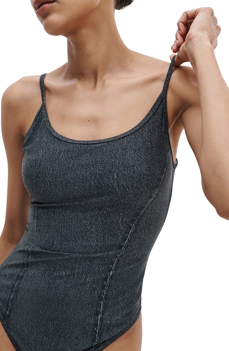 rag & bone rb Miramar One-Piece Swimsuit, Alternate, color, Washed Black