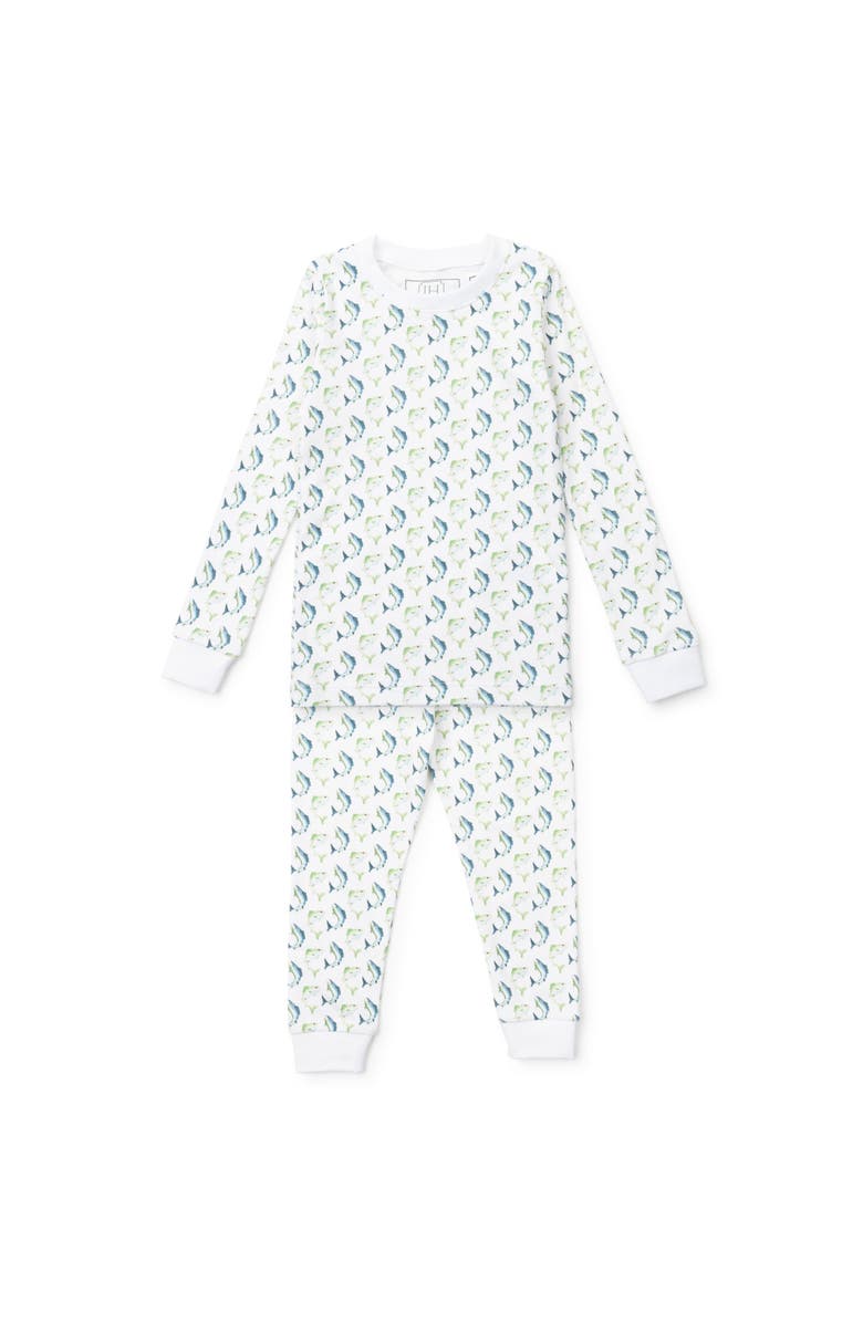 Lila and Hayes Grayson Pajama Pant Set, Main, color, Jumping Trout