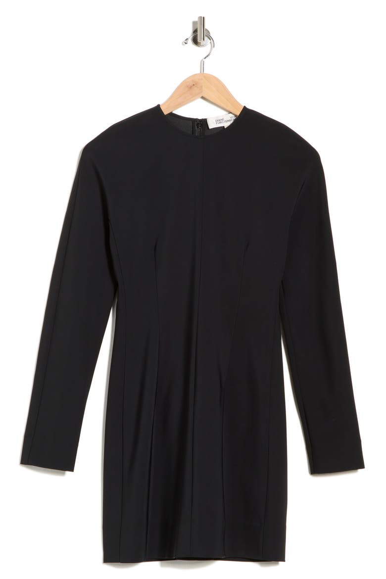 Sloane Long Sleeve Minidress, Alternate, color, BLACK