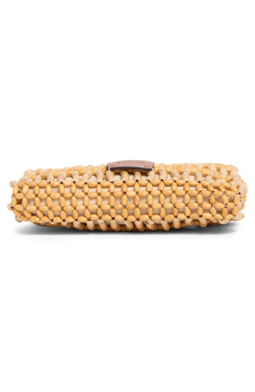 Staud Timmy Convertible Beaded Wood Shoulder Bag
