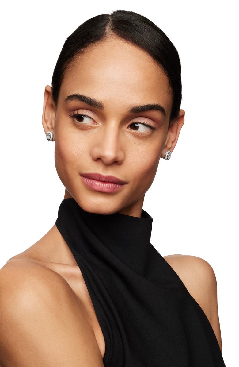 David Yurman Albion<sup>®</sup> Earrings with Prasiolite and Diamonds, 7mm, Alternate, color, 