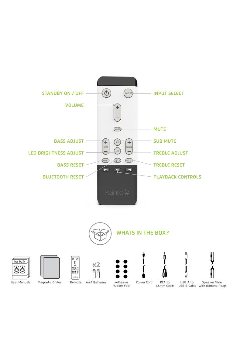 Kanto TUK Premium Powered Bookshelf Speakers with Bluetooth - Pair, Alternate, color, White