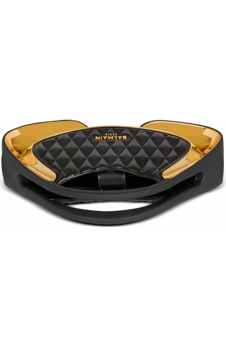 Balmain Quilted Small Jolie Madame Bag, Alternate, color, Black