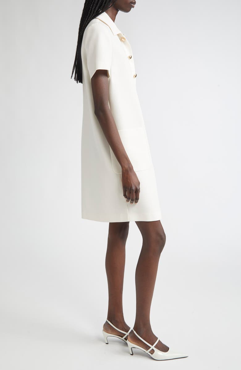 Max Mara Studio Austin Short Sleeve Polo Dress, Alternate, color, Ivory