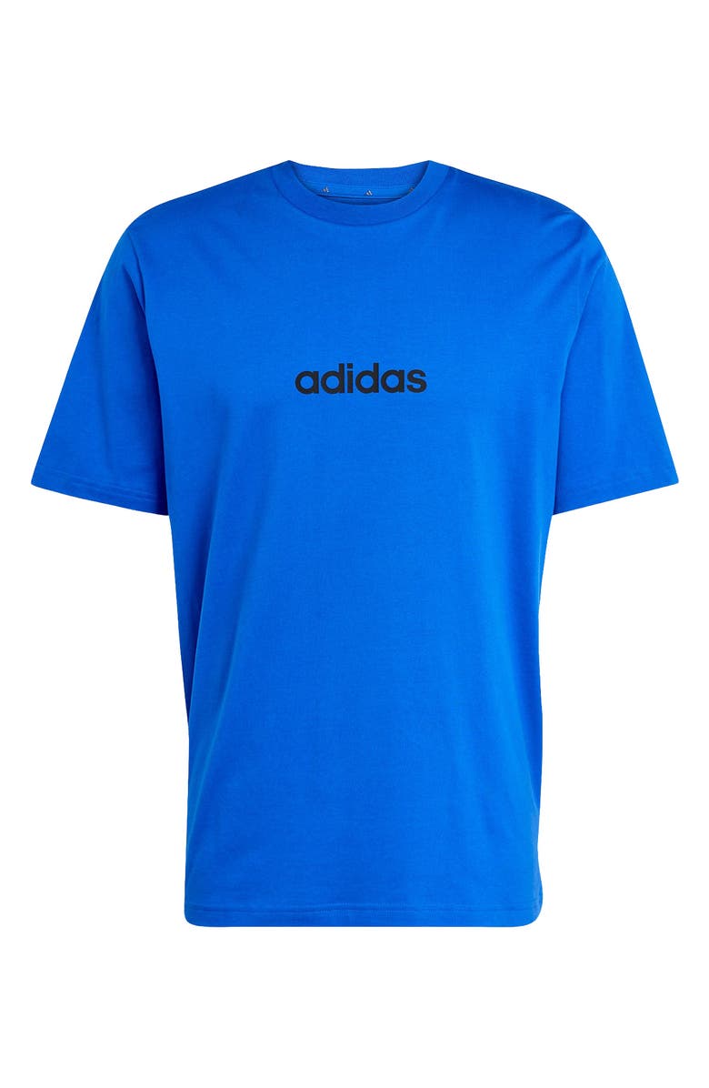 adidas Logo Crewneck T-Shirt, Alternate, color, Team Royal Blue/ Black