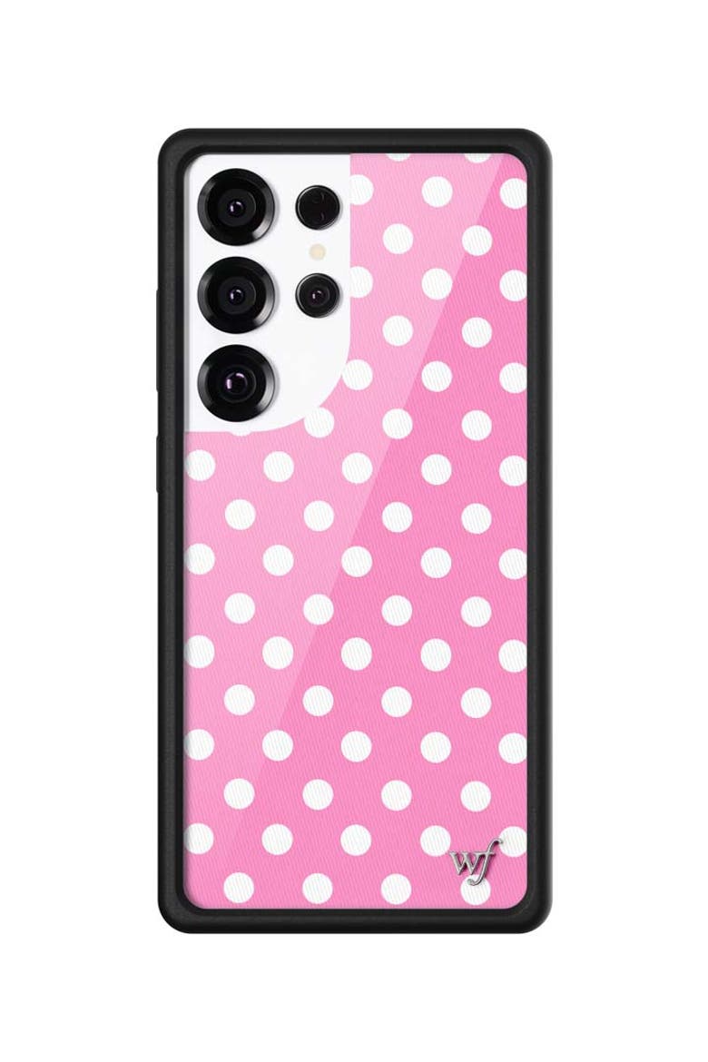 Polka Dot | Pink and White Samsung Galaxy S25/S25 Edge/S25 Plus/S25 Ultra Case, Main, color, Galaxy S25 Ultra