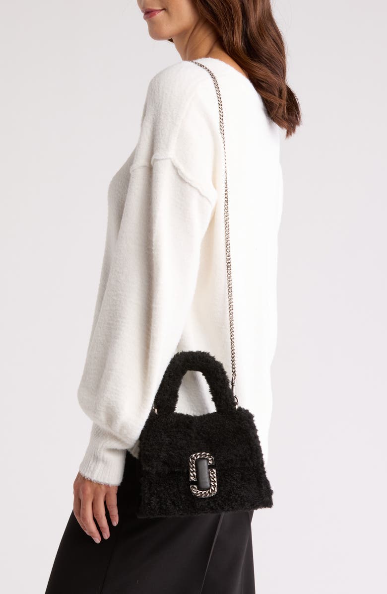 Marc Jacobs Faux Fur Min Top Handle Satchel, Alternate, color,