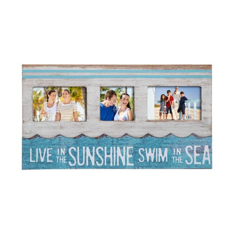 Sunshine And Sea Tri Picture Frame
