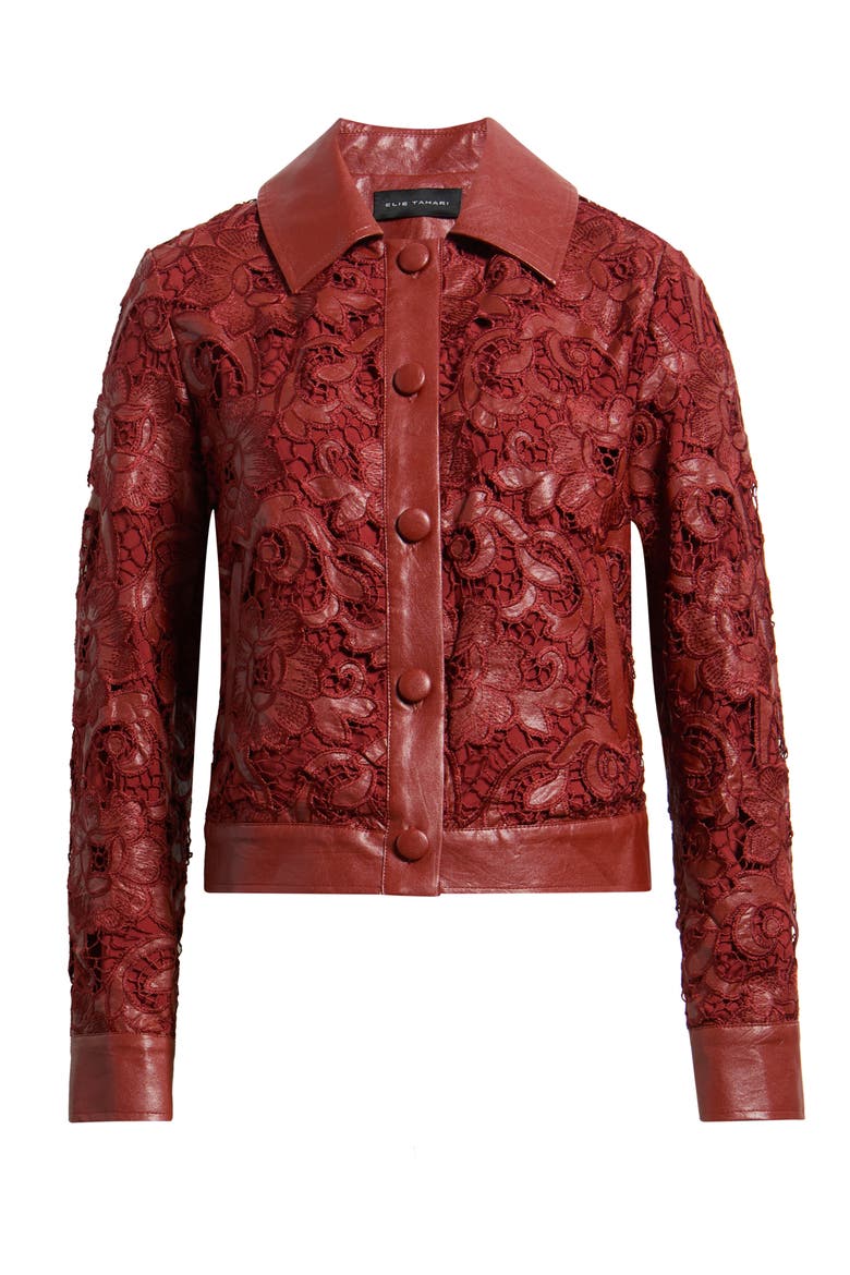 The Chayenne Faux Leather Lace Jacket, Alternate, color, TOASTED SAFFRON