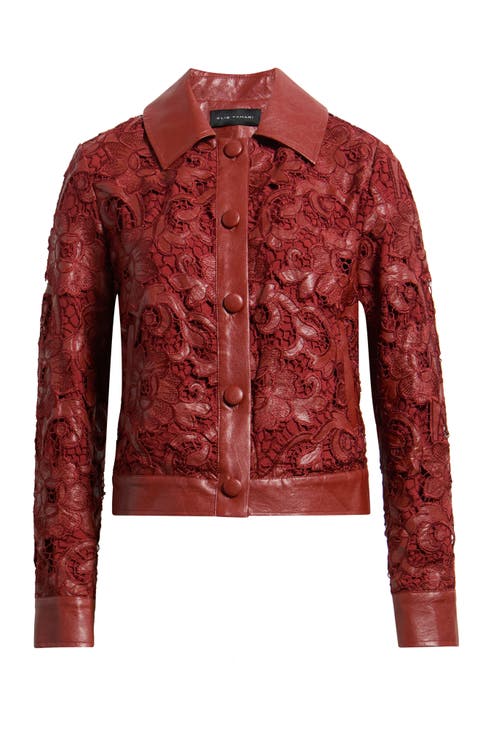The Chayenne Faux Leather Lace Jacket