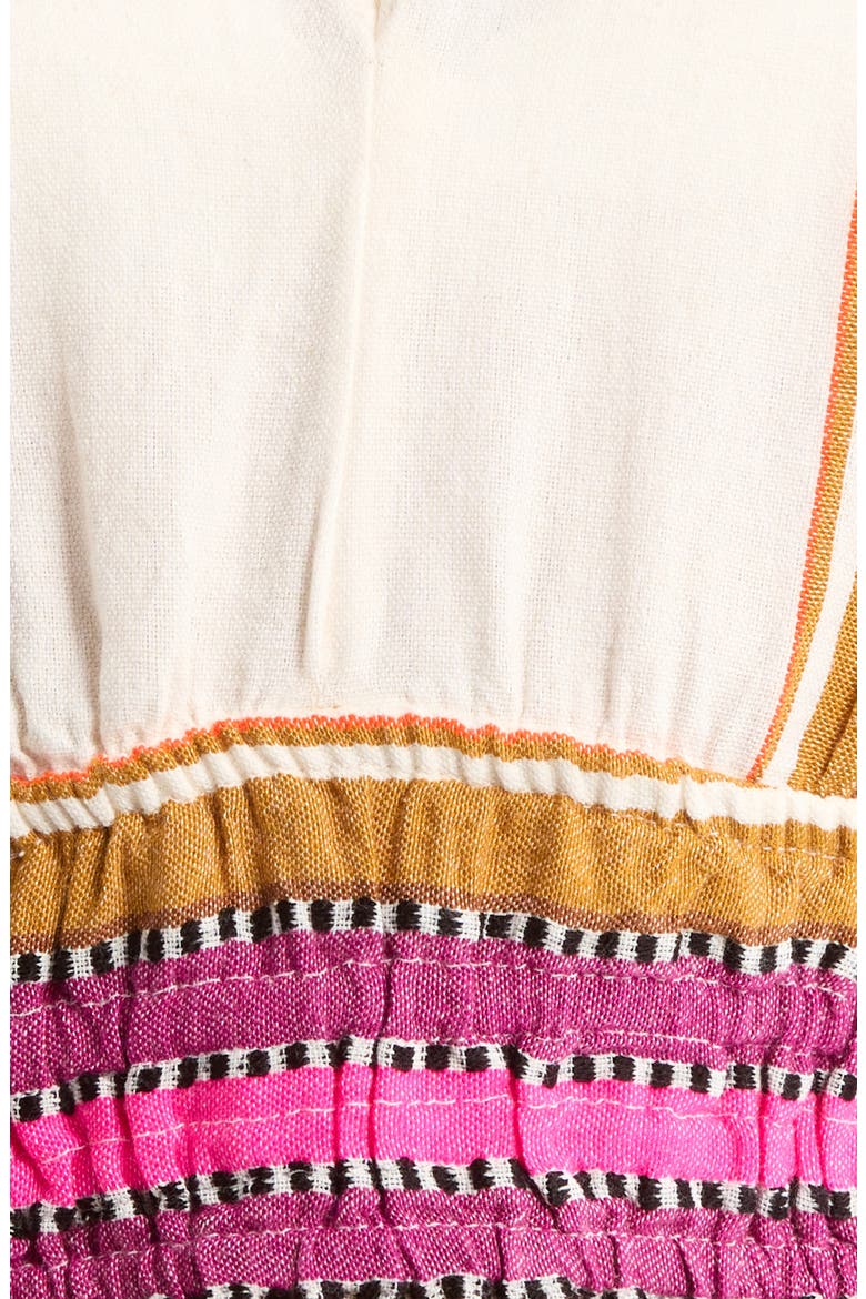Elastic Waist Crop Cover-Up Top, Alternate, color, NATURAL PINK