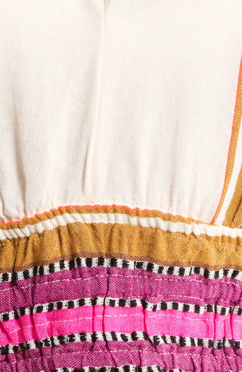 Elan Elastic Waist Crop Cover-Up Top, Alternate, color, Natural Pink