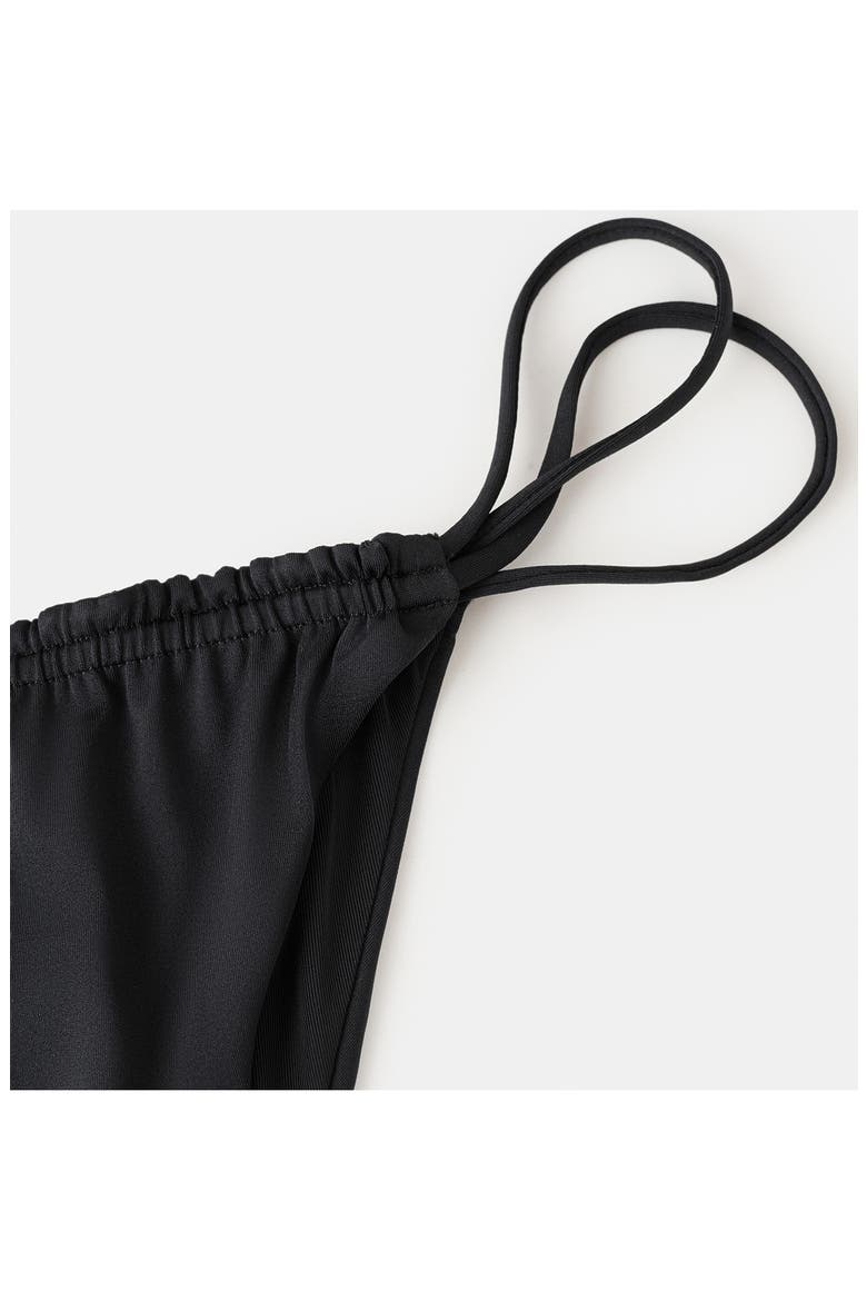 Starring Hailey Bieber Double Strap Cheeky Bikini Bottoms, Alternate, color, BLACK