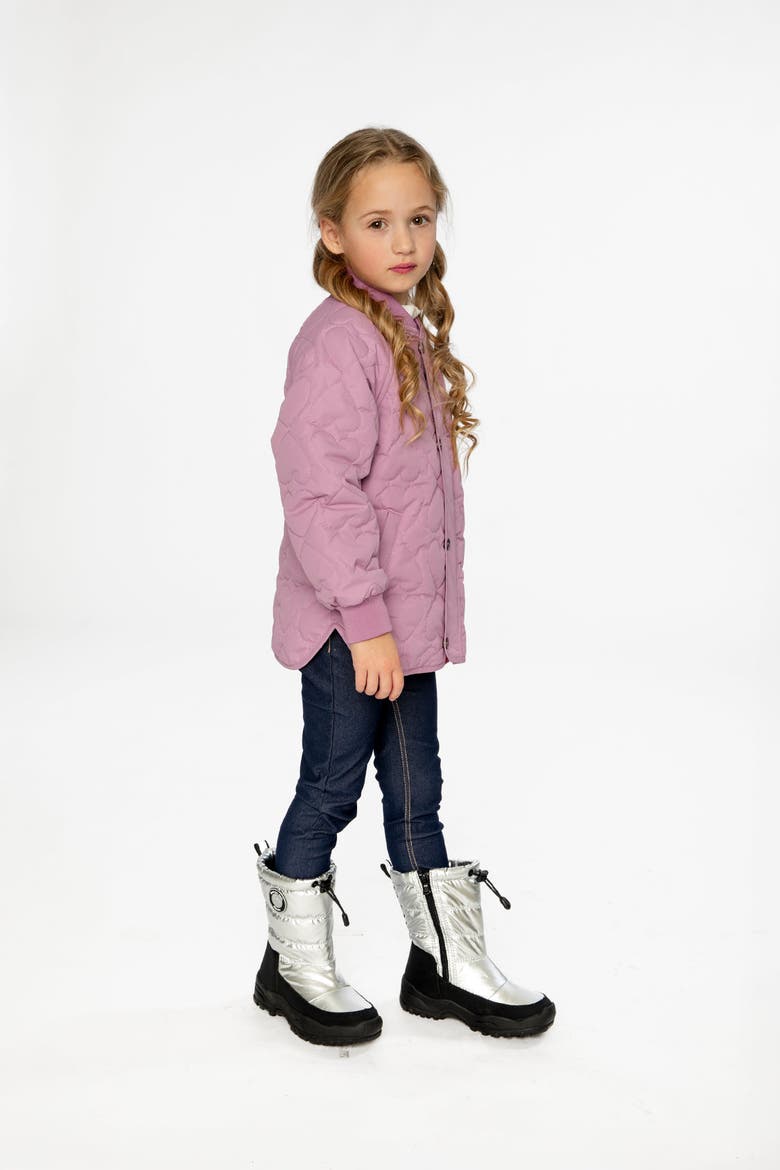 Heart Quilted Raglan Sleeve Zip Pocket Jacket, Alternate, color, Mauve Pink