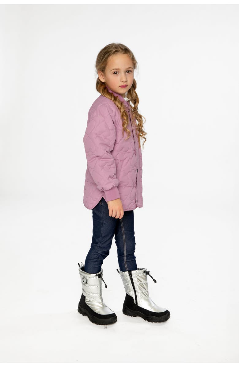 Deux par Deux Heart Quilted Raglan Sleeve Zip Pocket Jacket, Alternate, color,