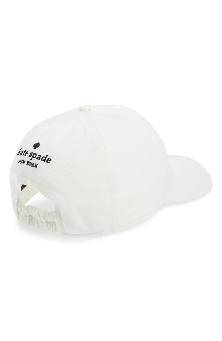 Kate Spade New York spade logo embroidered baseball cap, Alternate, color, Cream