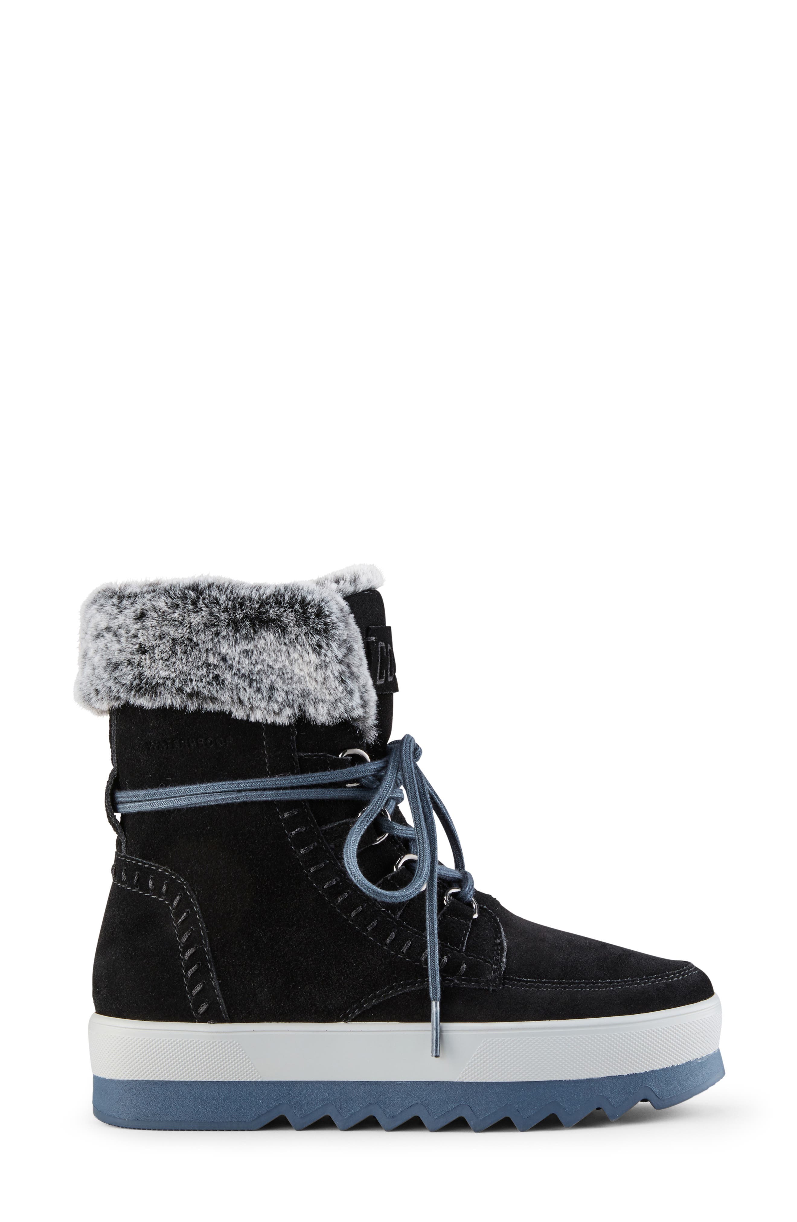 Cougar Vanetta Faux Fur Trim Waterproof Boot, Alternate, color, 