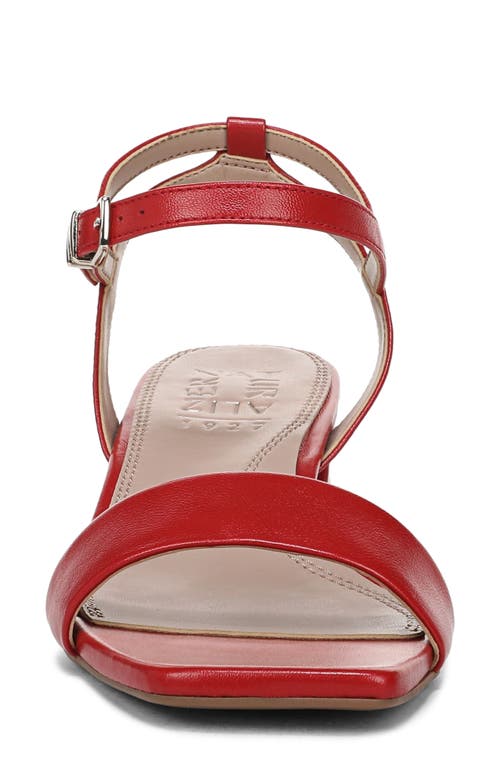 Naturalizer Hana Ankle Strap Sandal In Red