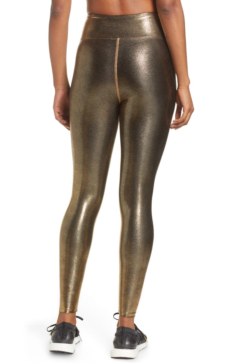 Heroine Sport Marvel Metallic High Waist Leggings, Alternate, color, 24K