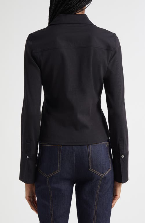 Cinq À Sept Cinq A Sept Lyric Long Sleeve Poplin Top In Black