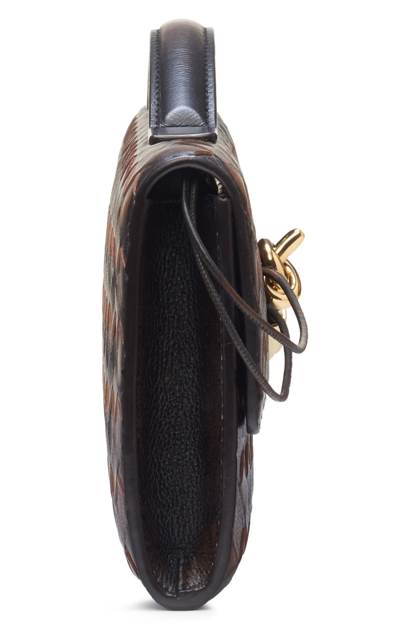 Andiamo Long Leather Clutch, Alternate, color, 1081 BLACK-BROWN-M BRASS
