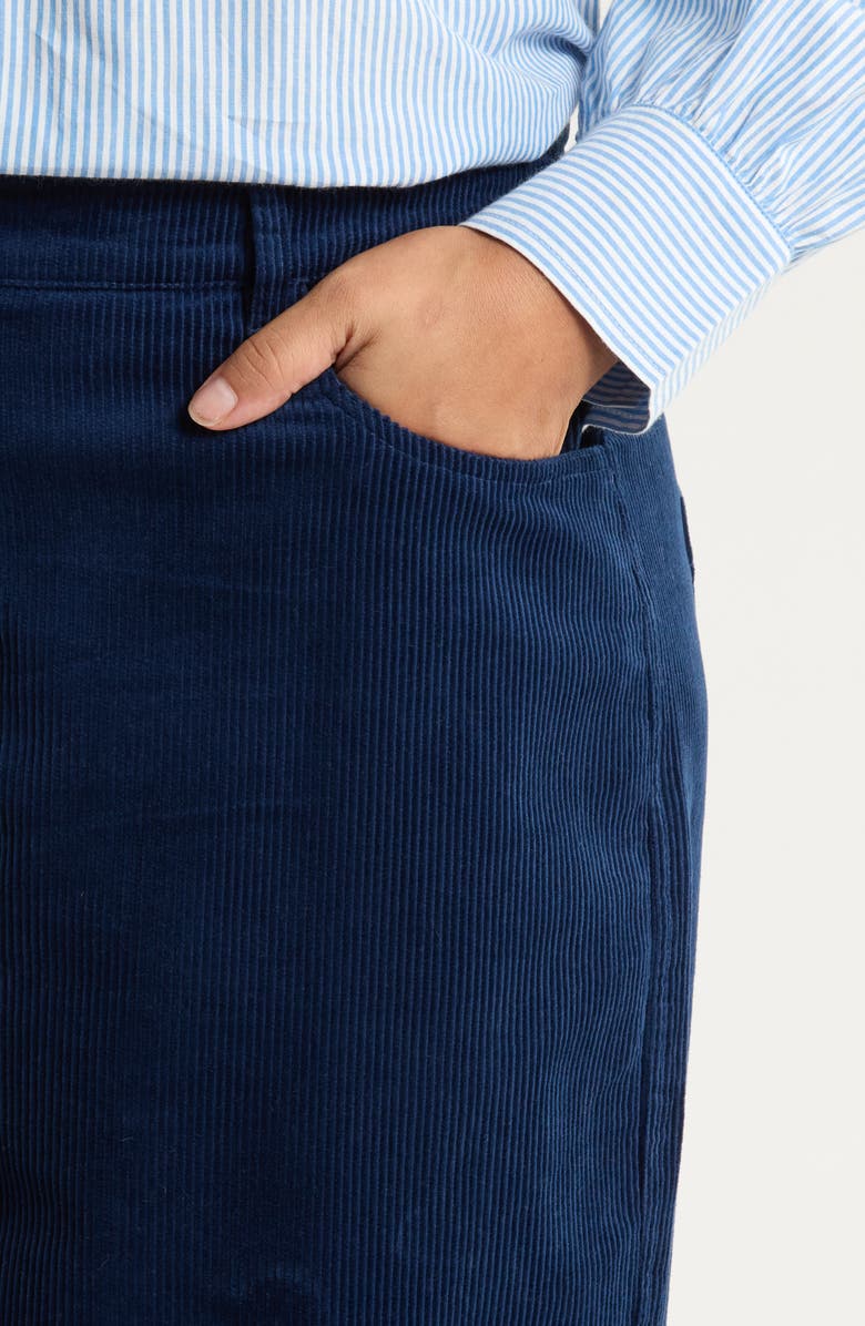 Seasalt Cornwall Avens Organic Cotton Corduroy Crop Barrel Leg Pants, Alternate, color, Sea Cave