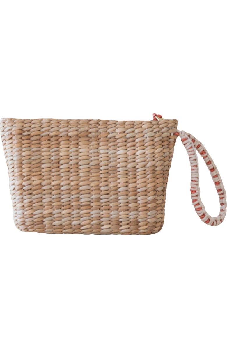 LIKHA Tomato Embroidered Straw Pouch, Alternate, color,