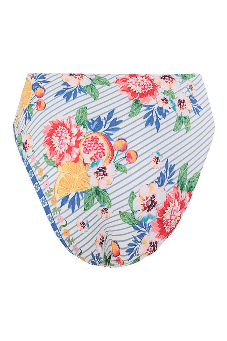 Penelope Basket High Waist Bikini Bottoms, Alternate, color, BLUE