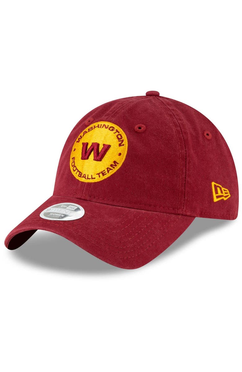 New Era Women's New Era Burgundy Washington Football Team Alternate Logo Vital 9TWENTY Adjustable Hat, Main, color, 