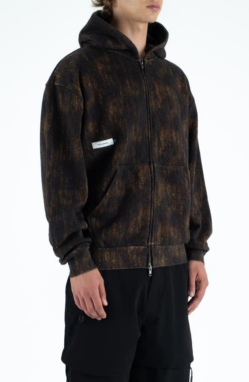 Students Bushill Camo Cotton Fleece Zip Hoodie In Brown